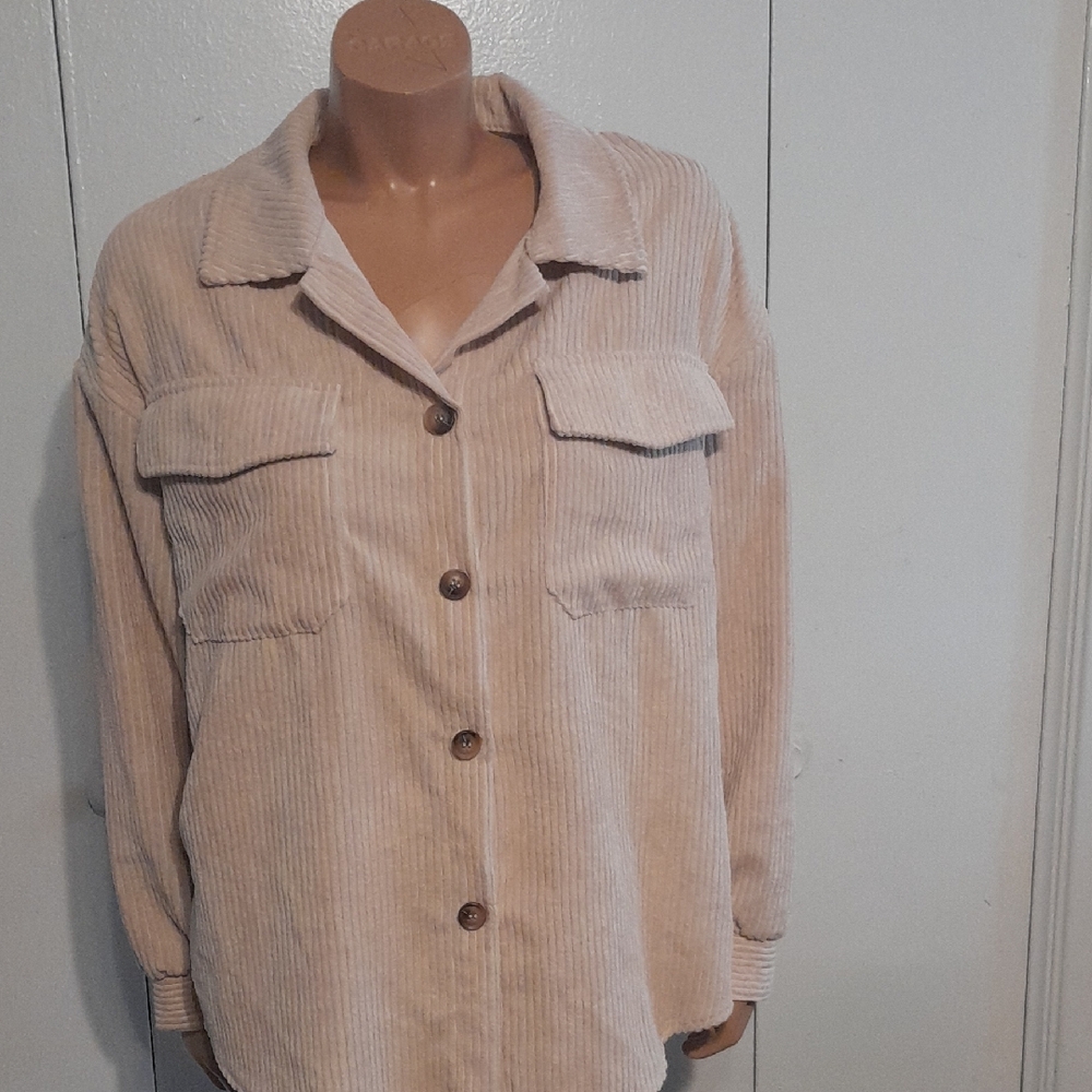 SHEIN Beige Corduroy Shirt